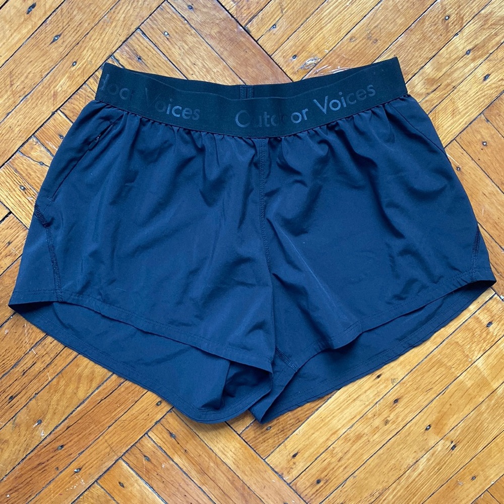 Black nylon Outdoor Voices running short